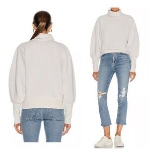 Agolde White Turtleneck Sweatshirt